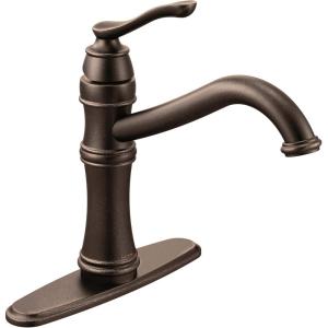 imageMoen 7240ORB Belfield Traditional One Handle High Arc Kitchen Faucet with Optional Deckplate Included Oil Rubbed BronzeOil Rubbed Bronze