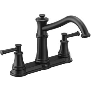 imageMoen 7250ORB Belfield Traditional Two Handle High Arc Kitchen Faucet Oil Rubbed BronzeMatte Black