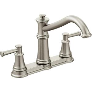 imageMoen 7250ORB Belfield Traditional Two Handle High Arc Kitchen Faucet Oil Rubbed BronzeStainless Steel