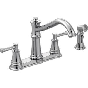 imageMoen 7255ORB Belfield Traditional Two Handle High Arc Kitchen Faucet with Side Spray Oil Rubbed BronzeChrome