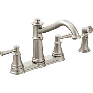 imageMoen 7255ORB Belfield Traditional Two Handle High Arc Kitchen Faucet with Side Spray Oil Rubbed BronzeStainless Steel