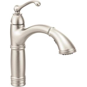 imageMoen 7295SRS Brantford OneHandle Pullout Kitchen Faucet Featuring Power Clean and Reflex Spot Resist StainlessSpot Resist Stainless