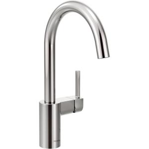 imageMoen 7365SRS Align OneHandle HighArc Modern Kitchen Faucet Spot Resist StainlessChrome