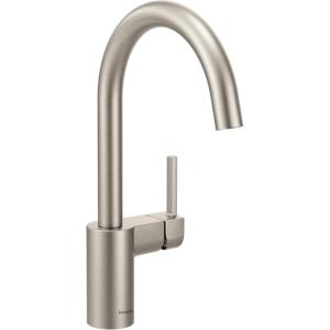 imageMoen 7365SRS Align OneHandle HighArc Modern Kitchen Faucet Spot Resist StainlessSpot Resist Stainless