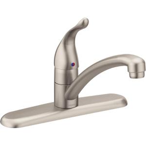 imageMoen 7425SRS Chateau OneHandle Low Arc Kitchen Faucet Spot Resist Stainless