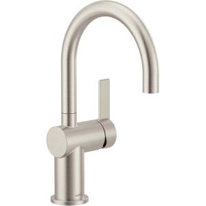 imageMoen 7622EVC CIA Smart Faucet Touchless Pull Down Sprayer Kitchen Faucet with Voice Control and Power Boost Includes Optional Matte Black Accents ChromeSpot Resist Stainless