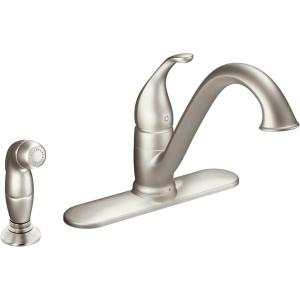 imageMoen 7840SRS Camerist OneHandle Low Arc Kitchen Faucet with Side Spray Spot Resist StainlessSpot Resist Stainless