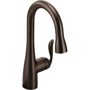 imageMoen Arbor Spot Resist Stainless OneHandle Pulldown Bar Faucet Featuring Reflex Single Hole Kitchen Sink Faucet 5995SRSOil Rubbed Bronze