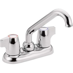 imageMoen Chrome Chateau TwoHandle 4Inch Centerset Utility or Laundry Sink Faucet with Threaded Spout 7499874998