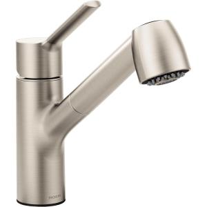 imageMoen Method Spot Resist Stainless Steel OneHandle Pullout Kitchen Faucet with High Spray Pressure Kitchen Sink Faucets with Pull Out Sprayer 7585SRSSpot Resist Stainless