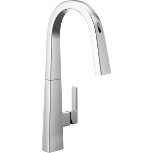 imageMoen Nio Chrome Smart Faucet Touchless PullDown Sprayer Kitchen Faucet with Voice and Motion Control S75005EV2C