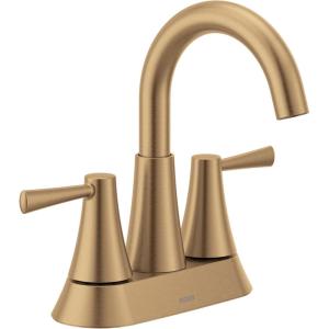 imageMoen Ronan Bronzed Gold TwoHandle 4quot Centerset Modern Bathroom Faucet with PushDown Drain 84022BZG