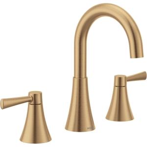 imageMoen Ronan Bronzed Gold TwoHandle Adjustable Widespread Modern Bathroom Faucet Valve Included 84023BZG