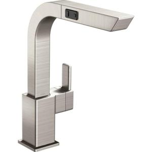 imageMoen S7597SRS 90Degree OneHandle High Arc Pullout Modern Kitchen Faucet Spot Resist StainlessSpot Resist Stainless