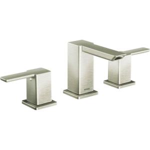 imageMoen TS6720BN 90 Degree TwoHandle 8 in Widespread Bathroom Faucet Trim Kit Valve Required Brushed NickelBrushed Nickel