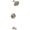 imageMoen 82850SRN Wetherly PosiTemp Tub and Shower with Valve Included Spot Resist Brushed Nickel