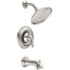 imageMoen 82850SRN Wetherly PosiTemp Tub and Shower with Valve Included Spot Resist Brushed Nickel