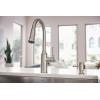 imageMoen 87731BRB Glenshire OneHandle High Arc Pulldown Kitchen Faucet Mediterranean BronzeSpot Resist Stainless