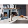 imageMoen 87731BRB Glenshire OneHandle High Arc Pulldown Kitchen Faucet Mediterranean BronzeSpot Resist Stainless