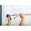 imageMoen Brushed Nickel 5Foot Adjustable Tension Single Curved Shower Curtain Rod for Bathroom Shower CSR2172BNChrome