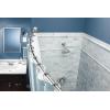 imageMoen Brushed Nickel 5Foot Adjustable Tension Single Curved Shower Curtain Rod for Bathroom Shower CSR2172BNChrome