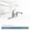 imageMoen Chateau Chrome OneHandle LowArc Kitchen Faucet with Side Sprayer in Deck Plate for 3Hole Setup 74340375