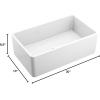 imageMoen FC301810 ApronFront Fireclay Single Bowl Undermount Kitchen Sink 30quot White
