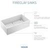 imageMoen FC331910 ApronFront Fireclay Single Bowl Undermount Kitchen Sink 33quot White