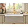 imageMoen FC331910 ApronFront Fireclay Single Bowl Undermount Kitchen Sink 33quot White