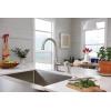 imageMoen G18121 Prep 18Gauge Steel Undermount Farmhouse Apron Front Single Bowl Kitchen Sink 30Inch x 21Inch Stainless Steel