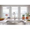 imageMoen G18121 Prep 18Gauge Steel Undermount Farmhouse Apron Front Single Bowl Kitchen Sink 30Inch x 21Inch Stainless Steel