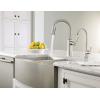imageMoen G18121 Prep 18Gauge Steel Undermount Farmhouse Apron Front Single Bowl Kitchen Sink 30Inch x 21Inch Stainless Steel