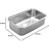 imageMoen GS18165B 18000 Series 30inch 18 Gauge Undermount Single Bowl Stainless Steel Kitchen Sink 9inch DepthSatin Stainless
