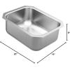 imageMoen GS18440 1800 Series 16inch 18 Gauge Undermount Single Bowl Stainless Steel Kitchen or Bar Sink