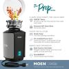 imageMoen GX50C Disposer Prep Series 12 HP Continuous Feed Garbage Disposal with Sound Reduction Power Cord Included