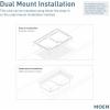 imageMoen Host Black Granite 33Inch Wide x 95Inch Deep Dual Mount Double Bowl Kitchen Sink GGB3024B