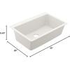 imageMoen Host Black Granite 33Inch Wide x 95Inch Deep Dual Mount Single Bowl Kitchen Sink GGB3026BWhite