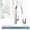 imageMoen Nio Spot Resist Stainless OneHandle Pulldown Kitchen Faucet with Power Clean Includes Secondary Finish Handle Option S75005SRSMatte Black