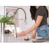 imageMoen Sinema Polished Nickel SingleHandle Touchless High Arc Pulldown Kitchen Faucet Spring Kitchen Sink Faucet with Pulldown Sprayer Head and Wave Motion Sensor S5235EWNL