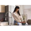 imageMoen Sinema Polished Nickel SingleHandle Touchless High Arc Pulldown Kitchen Faucet Spring Kitchen Sink Faucet with Pulldown Sprayer Head and Wave Motion Sensor S5235EWNL
