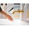 imageMoen TS32104BG Weymouth PosiTemp Tub and Shower Trim Kit Valve Required including 9Inch 2Spray Rainshower Brushed GoldBrushed Gold