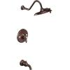 imageMoen TS32104BG Weymouth PosiTemp Tub and Shower Trim Kit Valve Required including 9Inch 2Spray Rainshower Brushed GoldOil Rubbed Bronze