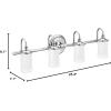 imageMoen YB6463CH Belfield 3Light DualMount Bath Bathroom Vanity Fixture with Frosted Glass ChromeChrome