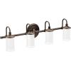 imageMoen YB6463CH Belfield 3Light DualMount Bath Bathroom Vanity Fixture with Frosted Glass ChromeOilRubbed Bronze