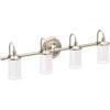 imageMoen YB6463CH Belfield 3Light DualMount Bath Bathroom Vanity Fixture with Frosted Glass ChromePolished Nickel