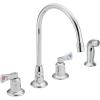 imageMoen 8242 Commercial MDura Kitchen Faucet with Side Spray with 25Inch handles 22 gpm
