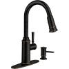 imageMoen 87731BRB Glenshire OneHandle High Arc Pulldown Kitchen Faucet Mediterranean BronzeMediterranean Bronze