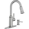imageMoen 87731BRB Glenshire OneHandle High Arc Pulldown Kitchen Faucet Mediterranean BronzeSpot Resist Stainless