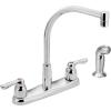 imageMoen 8792 Commercial TwoHandle MBition Kitchen Faucet with Side Spray Chrome