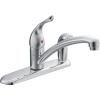 imageMoen Chateau Chrome OneHandle LowArc Kitchen Faucet with Side Sprayer in Deck Plate for 3Hole Setup 74340375
